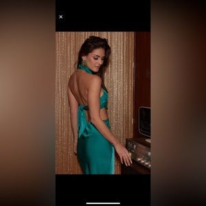 CAYE EMERALD CUTOUT MAXI DRESS